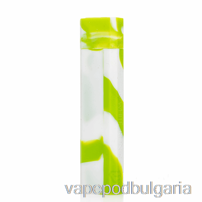 Vape Bulgaria White Rhino Silicone Dab Out [quartz] Green White (uv Glow)